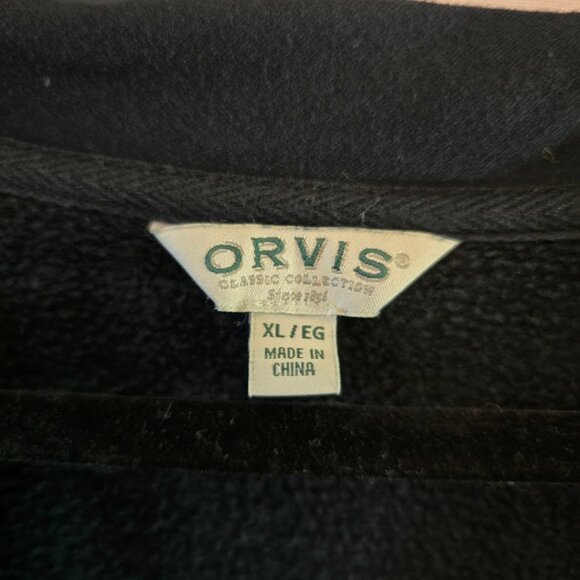 ORVIS BLACK PULLOVER SWEATER MODAL SIZE XL VNECK VERY SOFT RELAXED - Picture 2 of 8